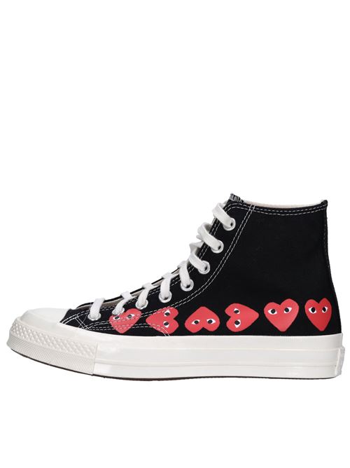 Sneakers in tessuto ed ecopelle CONVERSE PLAY COMMES DES GARCONS | A08147CNERO